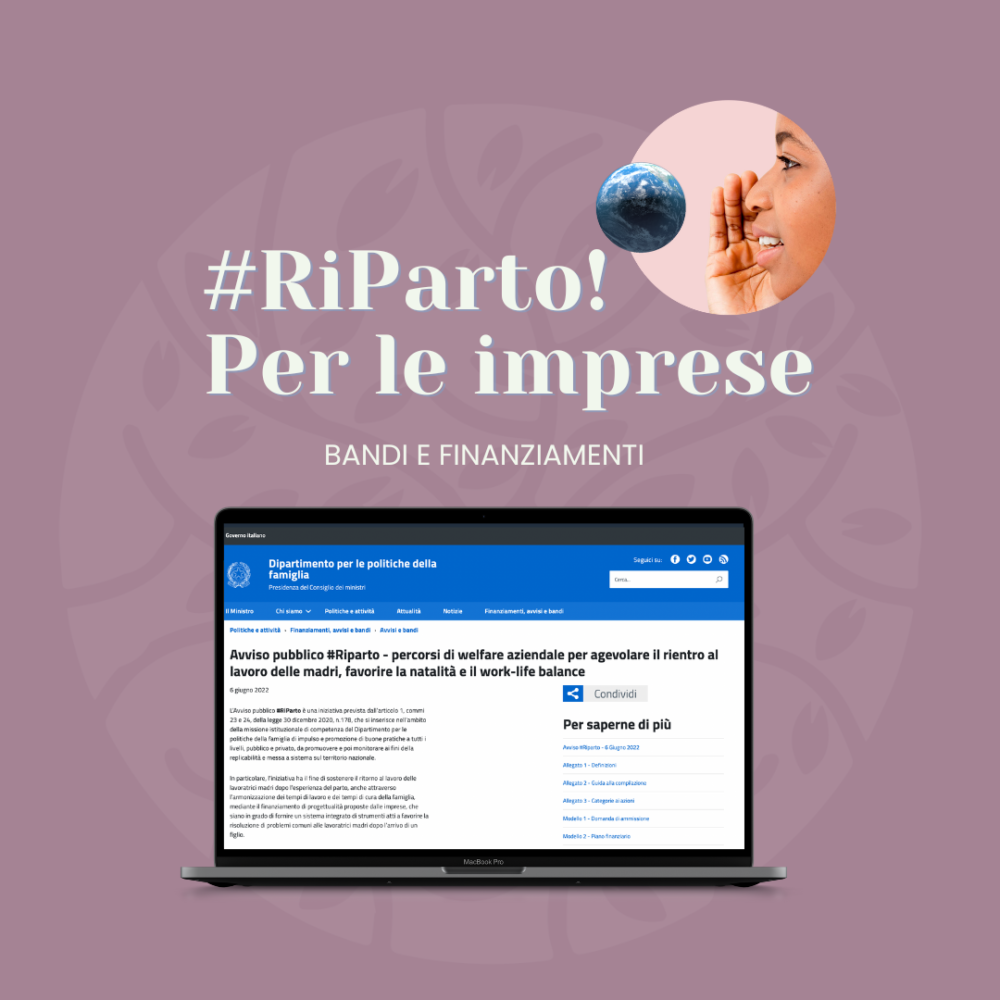 #RiParto: finanziamenti alle imprese per il ritorno al lavoro delle mamme lavoratrici